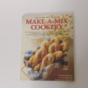 Vintage Make-A-Mix Cookery Book with Cream and Brown Cover